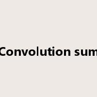 Convolution sum是什么意思