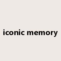 iconic memory是什么意思
