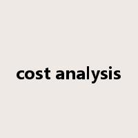 cost analysis是什么意思