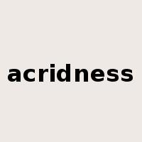 acridness是什么意思