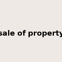 sale of property是什么意思