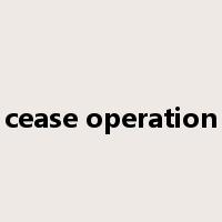 cease operation是什么意思