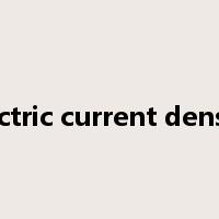 electric current density是什么意思