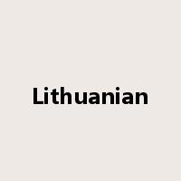 Lithuanian是什么意思
