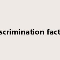discrimination factor是什么意思