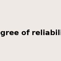 degree of reliability是什么意思