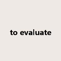 to evaluate是什么意思