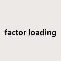 factor loading是什么意思