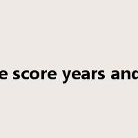 three score years and ten是什么意思