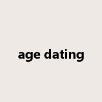 age dating是什么意思