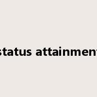 status attainment是什么意思