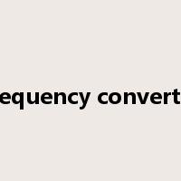 frequency converter是什么意思