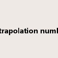 extrapolation number是什么意思