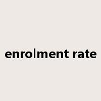enrolment rate是什么意思