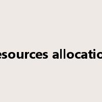 resources allocation是什么意思