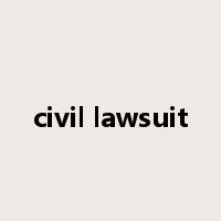 civil lawsuit是什么意思