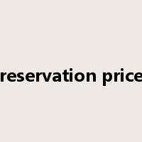 reservation price是什么意思