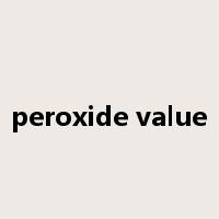 peroxide value是什么意思