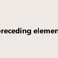 preceding element是什么意思