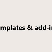 templates & add-ins是什么意思