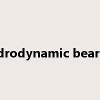 hydrodynamic bearing是什么意思