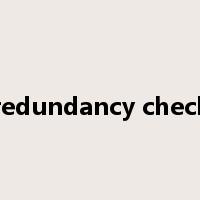 redundancy check是什么意思
