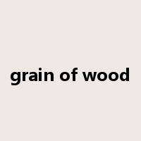 grain of wood是什么意思