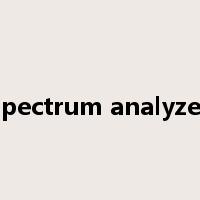 spectrum analyzer是什么意思