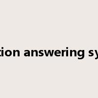 question answering system是什么意思