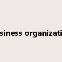 business organization是什么意思