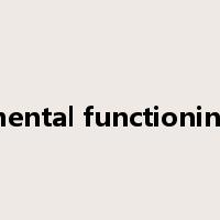 mental functioning是什么意思