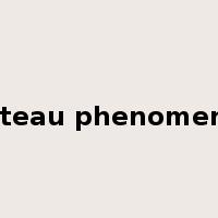 plateau phenomenon是什么意思