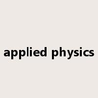 applied physics是什么意思