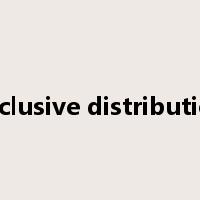 exclusive distribution是什么意思
