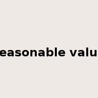 reasonable value是什么意思
