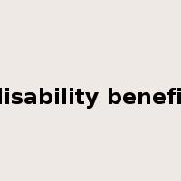 disability benefit是什么意思