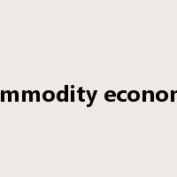 commodity economy是什么意思