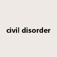 civil disorder是什么意思