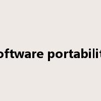 software portability是什么意思