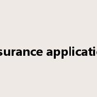 insurance application是什么意思