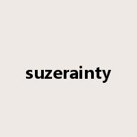 suzerainty是什么意思