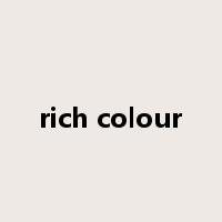 rich colour是什么意思