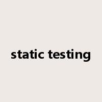 static testing是什么意思