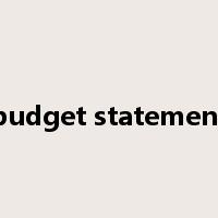 budget statement是什么意思