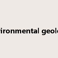 environmental geology是什么意思