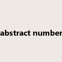 abstract number是什么意思