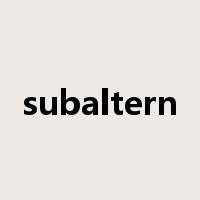 subaltern是什么意思