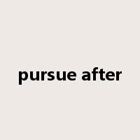 pursue after是什么意思