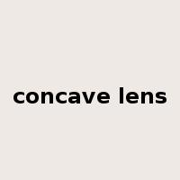concave lens是什么意思
