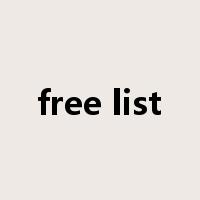 free list是什么意思
